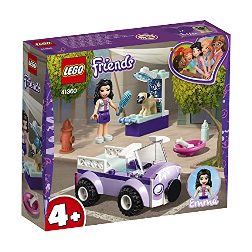 LEGO Friends - Clínica Veterinaria Móvil de Emma, juguete imaginativo de construcción para aventuras de mascotas (41360)