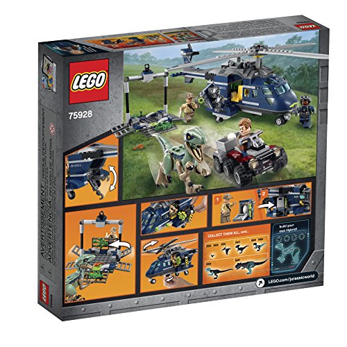 LEGO Jurassic World Persecución en helicóptero de Blue 75928 (397 piezas)