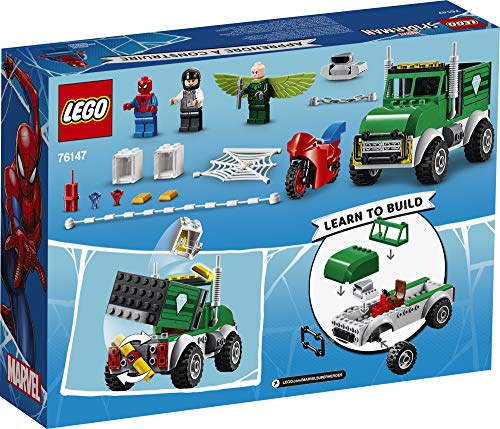 LEGO Marvel Spider-Man Vulture's Trucker Robbery 76147 Playset with Buildable Bank Truck Toy and Superhero Minifigures, New 2020 (93 Pieces)