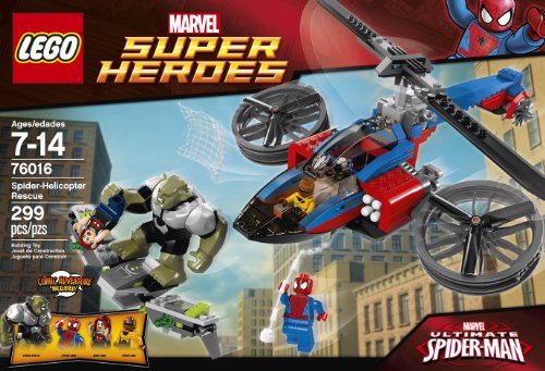 LEGO Marvel Super Heroes Spider-Helicopter Rescue 299pieza(s) juego de construcción - juegos de construcción (Multicolor, 7 año(s), 299 pieza(s), 14 año(s))