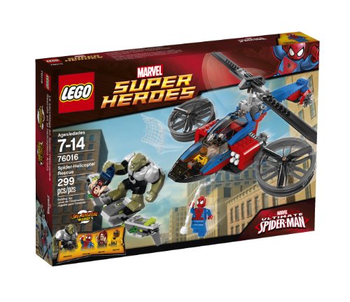 LEGO Marvel Super Heroes Spider-Helicopter Rescue 299pieza(s) juego de construcción - juegos de construcción (Multicolor, 7 año(s), 299 pieza(s), 14 año(s))