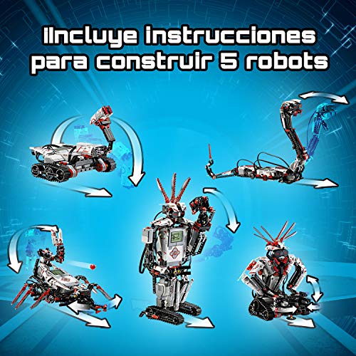 LEGO MINDSTORMS EV3 31313 Robot de Juguete con Control Remoto para niños y niñas, Juguete Educativo Stem para Programar y Aprendar a Realizar Código (601 Piezas)