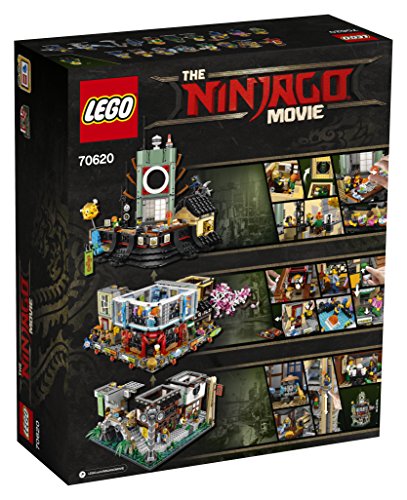 LEGO Ninjago - Ciudad de NINJAGO, edificio ninja de juguete con figuras de guerreros y barco de pesca tradicional (LEGO 70620)