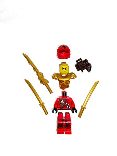 Lego Ninjago - Figura de Kai (ninja roja) con espada de dragón y 2 catanas (espada)