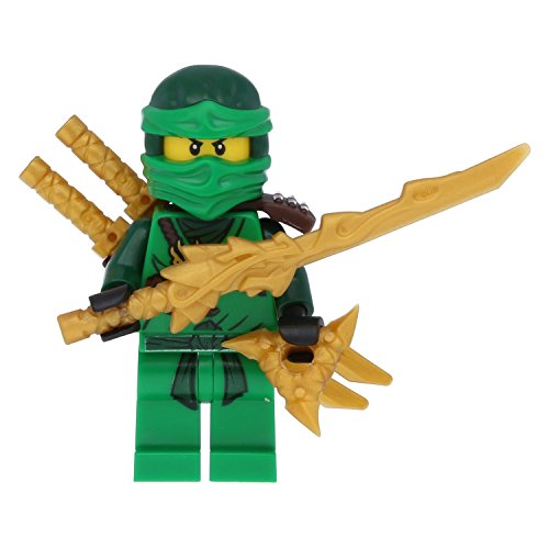 LEGO Ninjago - Figura de Ninja Verde Lloyd Green con 5 Armas, Incluye Espada de dragón