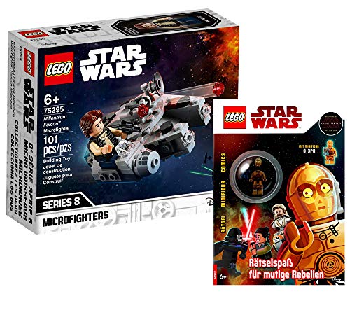 Lego Set – Lego Star Wars Millennium Falcon Microfighter 75295 + Lego Star Wars: juego de rompecabezas para rebeldes valientes (cubierta blanda)