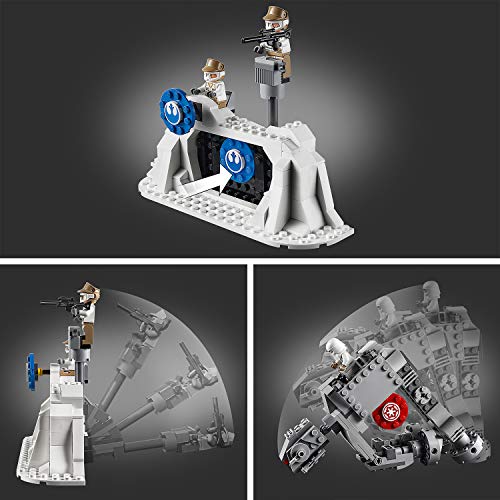 LEGO Star Wars - Action Battle: Defensa de la Base Eco, Juguete de Construcción de Nave Espacial de La Guerra de las Galaxias, Incluye Caminante AT-AT (75241)