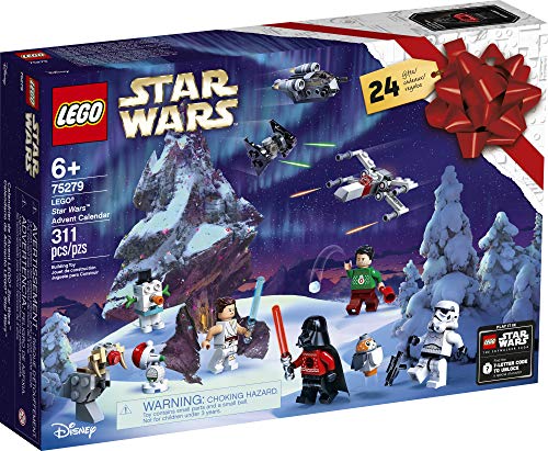 LEGO Star Wars Advent Calendar 75279 Building Kit for Kids, Fun Calendar with Star Wars Buildable Toys Plus Code to Unlock Character in Star Wars: The Skywalker Saga Game, New 2020 (311 Pieces)