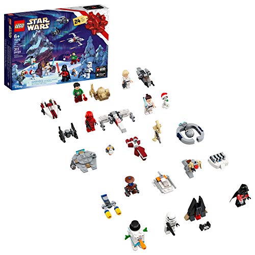 LEGO Star Wars Advent Calendar 75279 Building Kit for Kids, Fun Calendar with Star Wars Buildable Toys Plus Code to Unlock Character in Star Wars: The Skywalker Saga Game, New 2020 (311 Pieces)