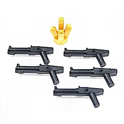 LEGO Star Wars - Blaster para Soldados clon (5 Unidades) y Cristal Dorado