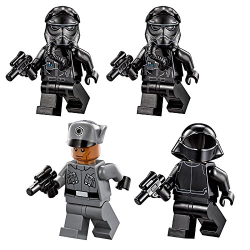 LEGO Star Wars - Pack de 4 minifiguras 2 First Order TIE Fighter Pilots, First Order Officer, First Order Crew (75101) , Modelos/colores Surtidos, 1 Unidad