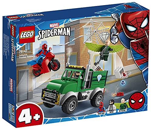 LEGO Super Heroes - Asalto Camionero del Buitre, Set de Construcción para Fans de Marvel, Recomendado a Partir de 4 Años, Incluye un Camión de Juguete y la Moto de Spider-man (76147)