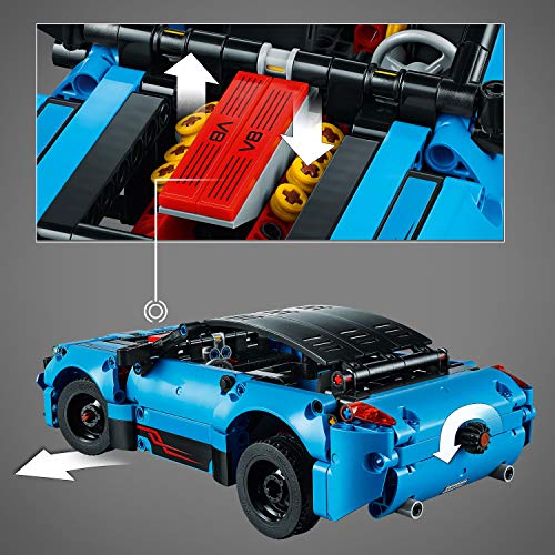 LEGO Technic - Camión de Transporte de Vehículos, Nueva maqueta de juguete, Set de construcción que Incluye un Coche Chevrolet Corvette ZR1 (42098)