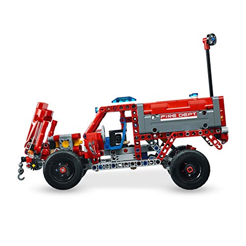 LEGO Technic - Equipo de Primera Respuesta, Juguete de Bomberos 2 en 1 para Construir para Niños y Niñas de 9 a 16 Años, Incluye Sistema Cabestrante (42075)