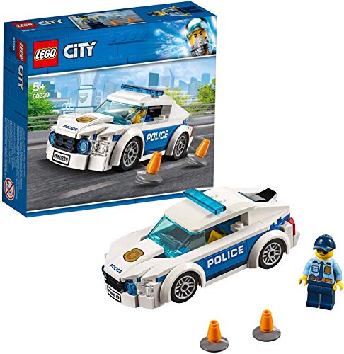 Legoo Lego City 60241 - Juego de mesa de perro policía y carro de rayas 60239 City (4 a 5 años)