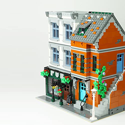 LEIKE Moldura de esquina MOC-53879, 2322 unidades, para esquina, pubs, caseta de construcción modular compatible con Lego Creator Expert Eckgarage 10264