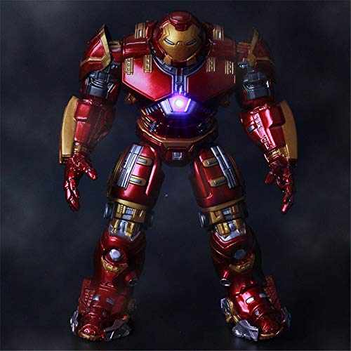 Leileixiao De acción de Juguete Figura de acción Luminosa 18cm Hulkbuster Máquina Funkos Pops Avenger Alianza Iron Man Marcos con luz LED Armadura móvil (Color : Ordinary Version)