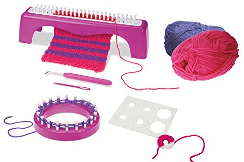 Lena Miley 3 in 1 - Materiales de costura para niños (Punto, Kids knitting machine, Moda y diseño, Chica, 8 año(s), Rosa, Violeta) , color/modelo surtido