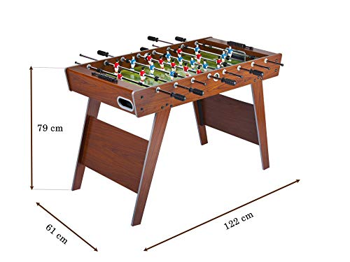 Leomark Futbolín de Mesa futbolines Classic, Mesa de Madera para Jugar al futbolín, Dimensiones: 122 x 61 x 79(A) cm