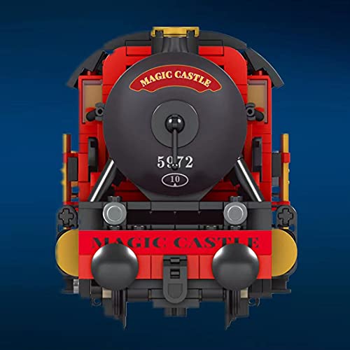 LesDiy Magic Zug Mould King 12010 Hogwarts Express - Juego de construcción con LED, humo y mando a distancia compatible con Lego Harry Potter - 2086 piezas