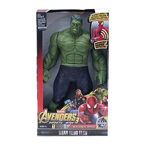 Letaowl Figura de acción 30cm Heroes Black Panther Thanos Capitán Thor Hombre Hombre Spiderman Hulkbuster Hulk Figura (Color : Aquaman NO Box)