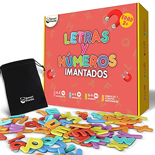 Letras y Números Magnéticos para Niños-Juego de Abecedario Magnético-104 Letras y Números y Símbolos-Imanes Gruesos de Espuma para la Nevera-Juegos Educativos del Abecedario-con Símbolos Españoles