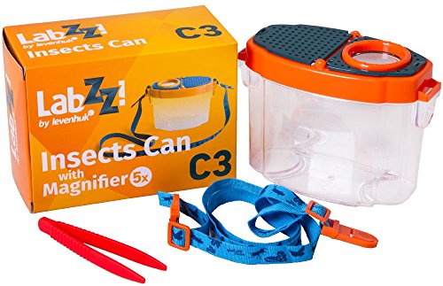 Levenhuk Frasco de Observación de Insectos LabZZ C3 para Niños con Pinzas en el Kit