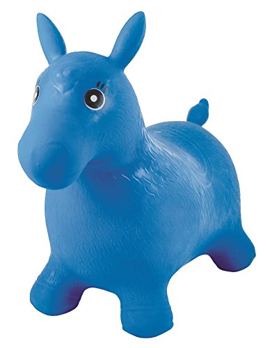 LEXIBOOK-Bg050 Poni Saltarín Hinchable Color azul Norme (BG050