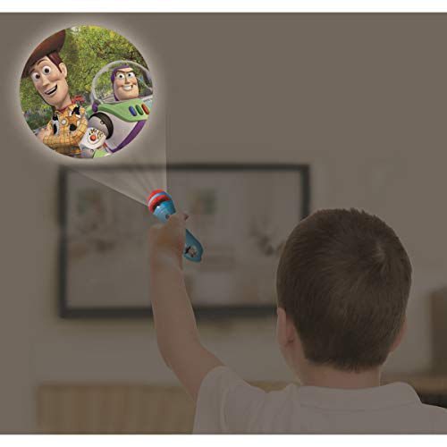 LEXIBOOK Disney, Toy Story-Linterna de bolsillo con proyector 3 discos y 24 imágenes LTC050TS, color