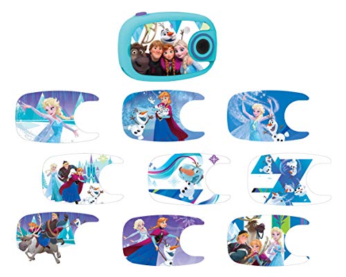 LEXIBOOK, DJ0 Disney Frozen-Cámara de Fotos Digital 5MP, Pantalla LCD, con 10 Adhesivos, función vídeo, Azul/púrpura, DJ070FZ, Color