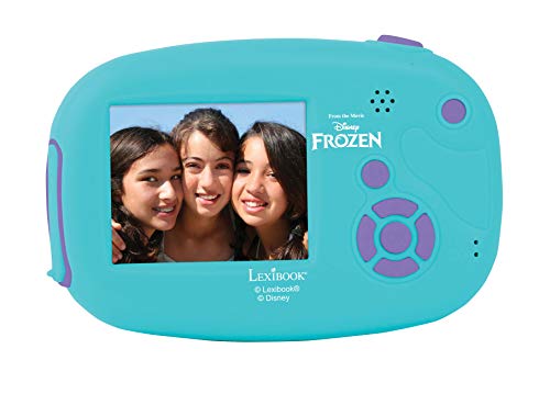 LEXIBOOK, DJ0 Disney Frozen-Cámara de Fotos Digital 5MP, Pantalla LCD, con 10 Adhesivos, función vídeo, Azul/púrpura, DJ070FZ, Color