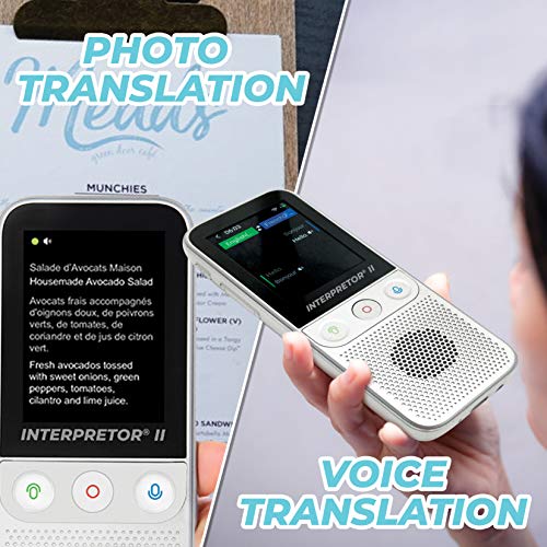 LEXIBOOK- Interpretor 2-Traductor de Voz Instantáneo 137 Idiomas, Fotos, Traducción de Notas, Conversación, Toma de Auriculares, Wi-Fi y sin Conexión