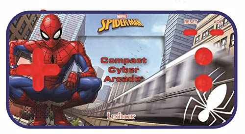 LEXIBOOK Marvel Spider-Man Compact Cyber Arcade-Consola portátil, 150 Juegos, LCD, con Pilas, Multicolor (China)