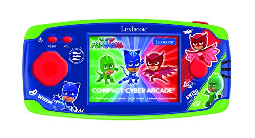 LEXIBOOK- PJ Masks Gatuno Compact Cyber Arcade Consola portátil, 150 Juegos, LCD, con Pilas, Verde/Rojo, Multicolor