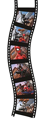 Lexibook Spiderman, Marvel-Linterna de bolsillo con proyector 3 discos y 24 imágenes LTC050SP, color rojo, azul