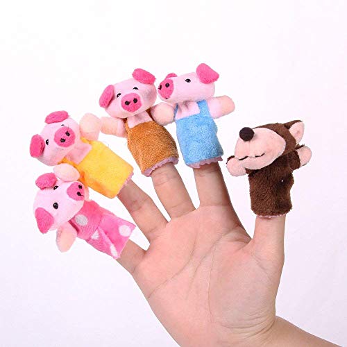 LHKJ 8 Pcs Marionetas de Dedo Animales Cuentos títeres de Mano para niños bebé