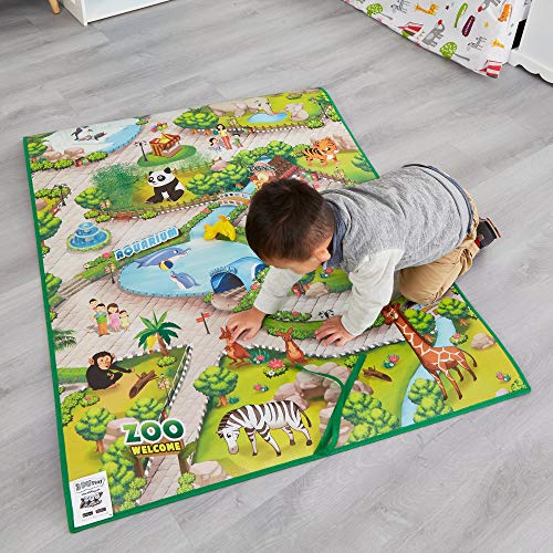 Liberty House Toys- Multi-Coloured Children's 3Duplay Activity Play Mat Zoo Alfombra Interactiva 3D, Multicolor (657027)