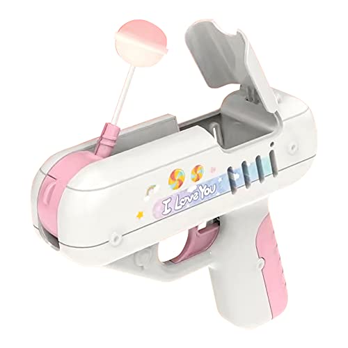 LICHENGTAI Candy Gun Sugar Lollipop Gun Candy Toy, Juguete Creativo de Piruleta de Azúcar, Lollipop Storage Gun, Ideas Sorpresa Regalos Creativos para Niños y Niñas, Rosa