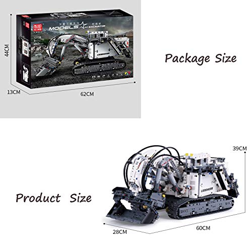 Liebherr R9800 Conjunto de edificios de excavadora, modelo de excavadora de tecnología de 2.4GHz / APP RC, bloque de construcción compatible con LEGO Technic, Regalo para adultos y niños, 4062pcs