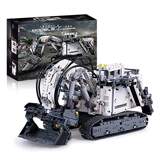 Liebherr R9800 Conjunto de edificios de excavadora, modelo de excavadora de tecnología de 2.4GHz / APP RC, bloque de construcción compatible con LEGO Technic, Regalo para adultos y niños, 4062pcs