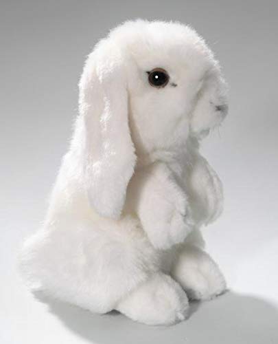 Liebre, Conejo de pie Color Blanco, Nieve Conejo de Peluche (18cm de Carl Dick) 2566004