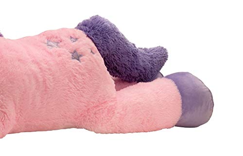 Lifestyle & More Peluche Gigante de Peluche Unicornio Peluche XXL 120 cm de Largo en Rosa / Morado para amar