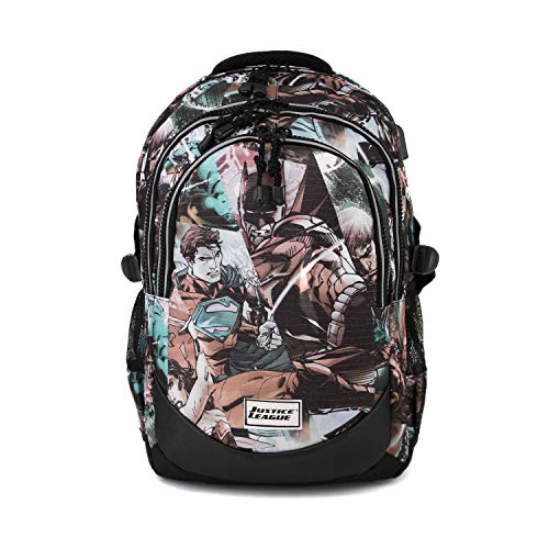 Liga De La Justicia KM-37619 2018 Mochila Tipo Casual, 40 cm, 1 litro, Multicolor