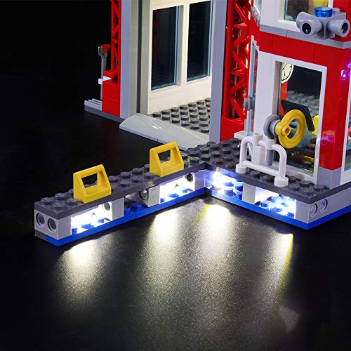 LIGHTAILING Conjunto de Luces (City Fire Parque de Bomberos) Modelo de Construcción de Bloques - Kit de luz LED Compatible con Lego 60215 (NO Incluido en el Modelo)