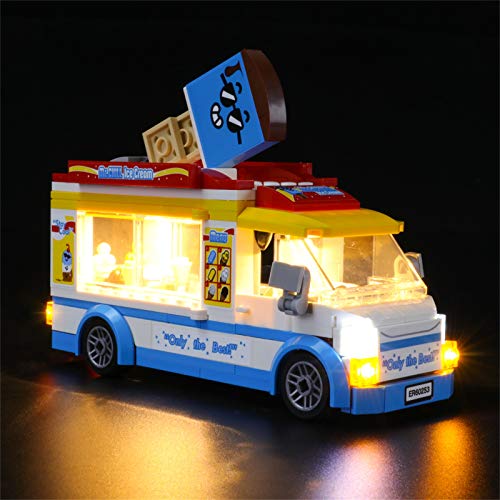 LIGHTAILING Conjunto de Luces (City Great Vehicles Camión de Los Helados) Modelo de Construcción de Bloques - Kit de luz LED Compatible con Lego 60253 (NO Incluido en el Modelo)