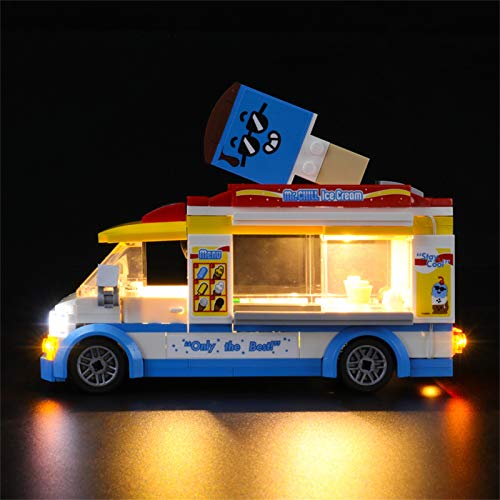 LIGHTAILING Conjunto de Luces (City Great Vehicles Camión de Los Helados) Modelo de Construcción de Bloques - Kit de luz LED Compatible con Lego 60253 (NO Incluido en el Modelo)