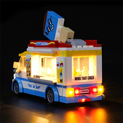 LIGHTAILING Conjunto de Luces (City Great Vehicles Camión de Los Helados) Modelo de Construcción de Bloques - Kit de luz LED Compatible con Lego 60253 (NO Incluido en el Modelo)