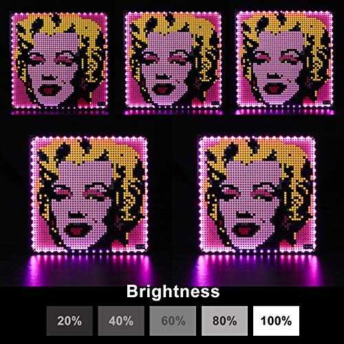 LIGHTAILING Conjunto de Luces con un Control Remoto (Art Andy Warhol’s Marilyn Monroe) Modelo de Construcción de Bloques - Kit de luz LED Compatible con Lego 31197(NO Incluido en el Modelo)