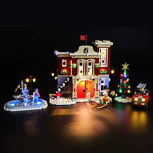 LIGHTAILING Conjunto de Luces (Creator Expert Parque de Bomberos Navideño) Modelo de Construcción de Bloques - Kit de luz LED Compatible con Lego 10263 (NO Incluido en el Modelo)