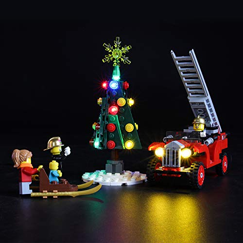 LIGHTAILING Conjunto de Luces (Creator Expert Parque de Bomberos Navideño) Modelo de Construcción de Bloques - Kit de luz LED Compatible con Lego 10263 (NO Incluido en el Modelo)